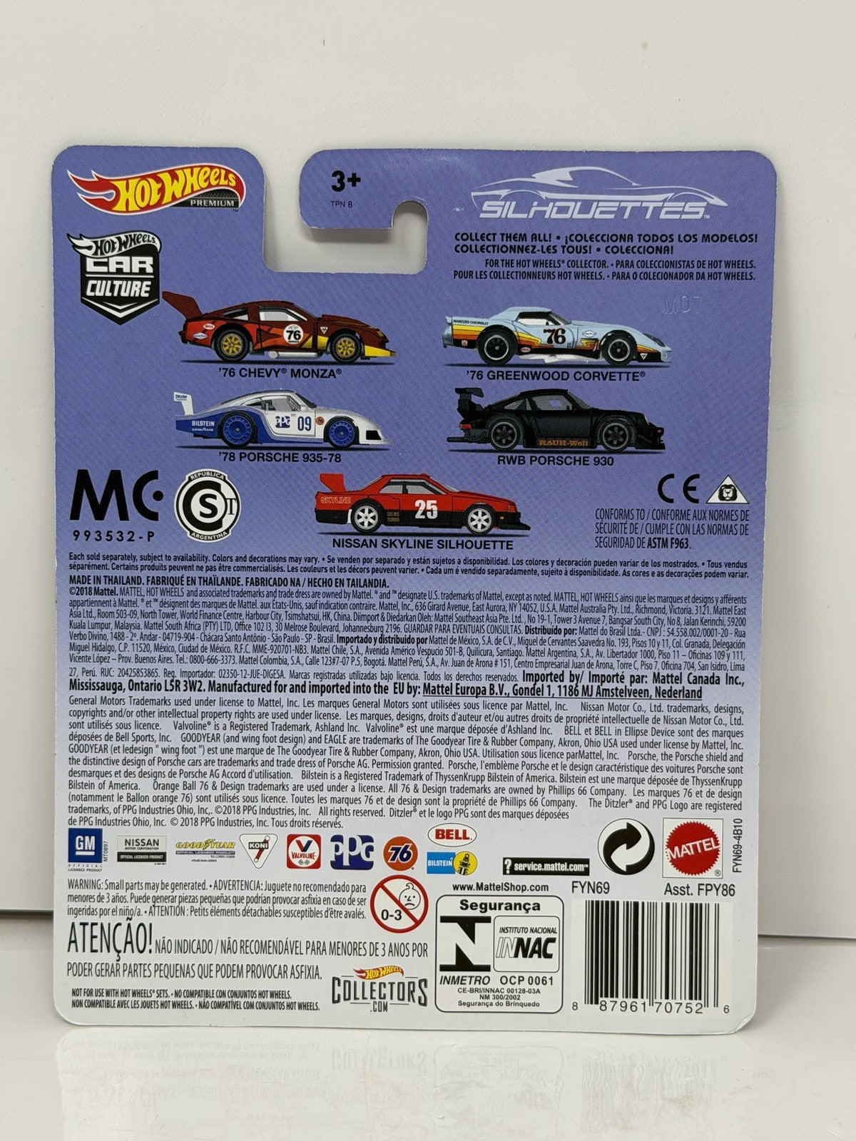 Hot Wheels Premium Silhouettes 1976 Chevrolet Monza 1:64 Diecast