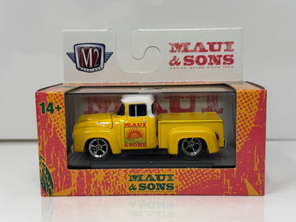 M2 Machines Ground Pounders 1956 Ford F-100 Truck Maui & Sons 1:64 Diecast