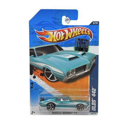 Hot Wheels Muscle Mania 1970 Oldsmobile 442 1:64 Diecast Factory Sealed Teal