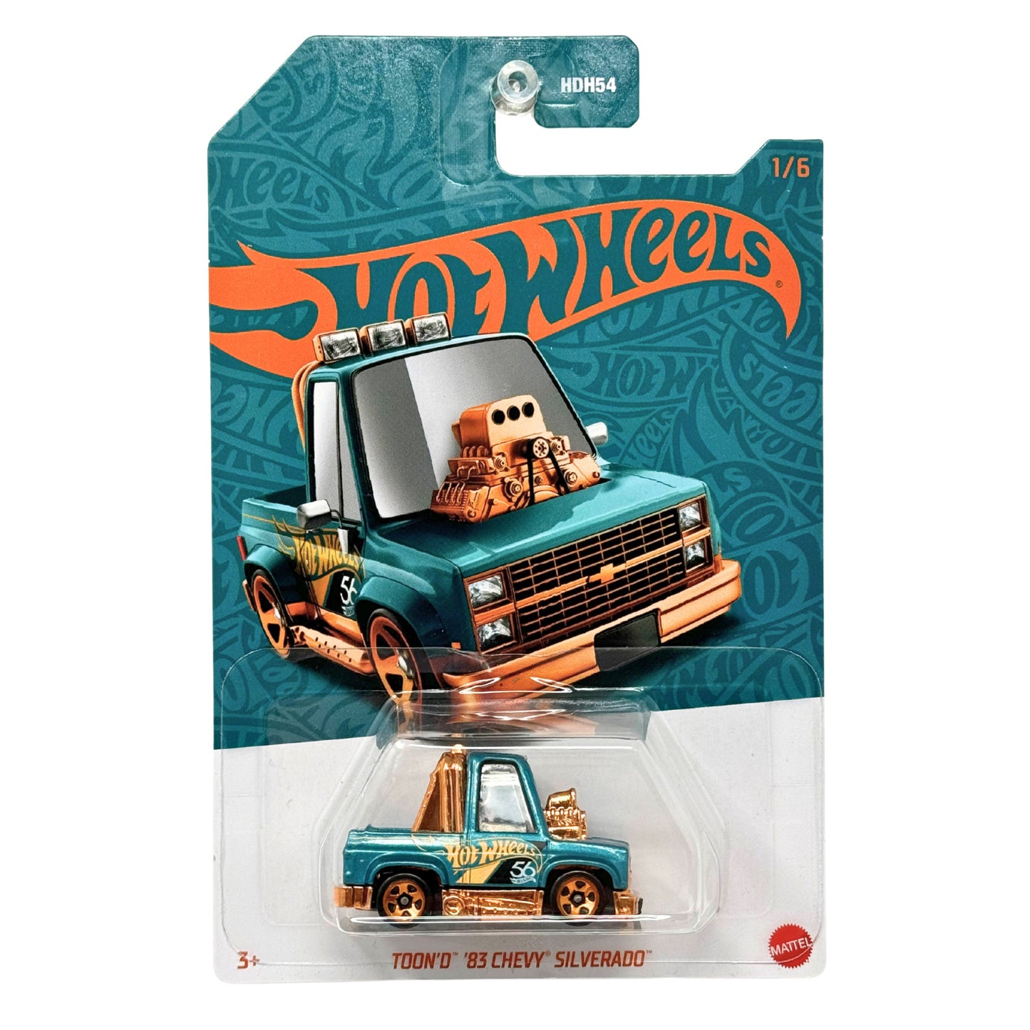 Hot Wheels Pearl and Chrome Toon'D 1983 Chevy Silverado 1:64 Diecast