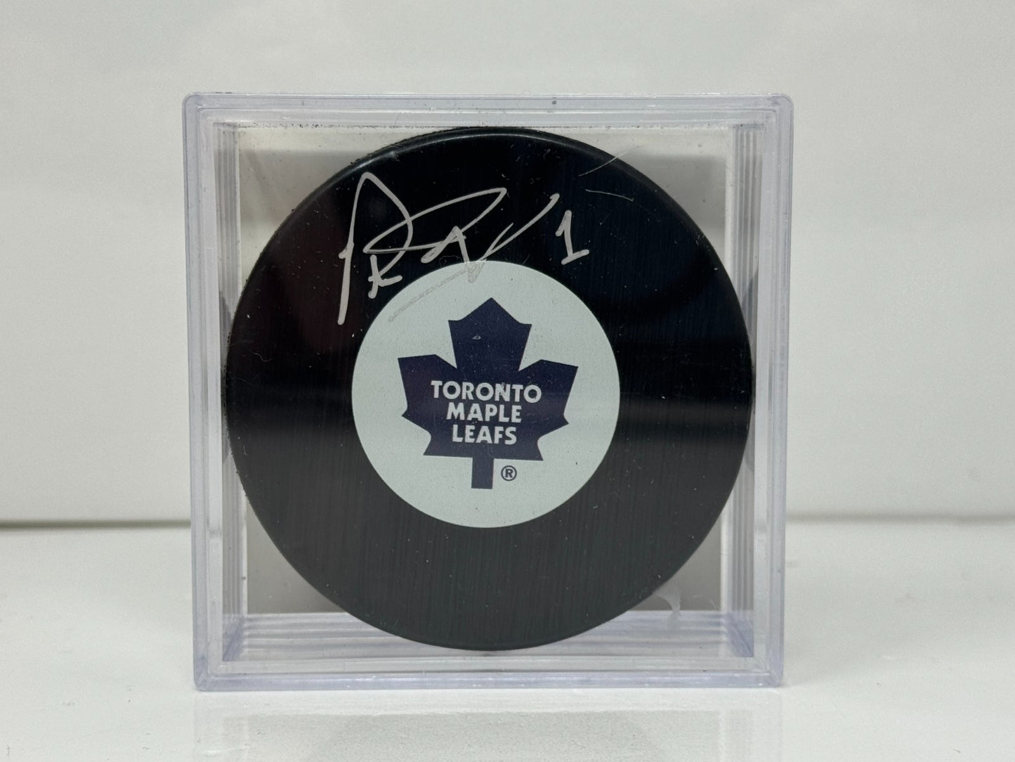 Peter Ing Toronto Maple Leafs Signed NHL Autograph Puck Silver Auto