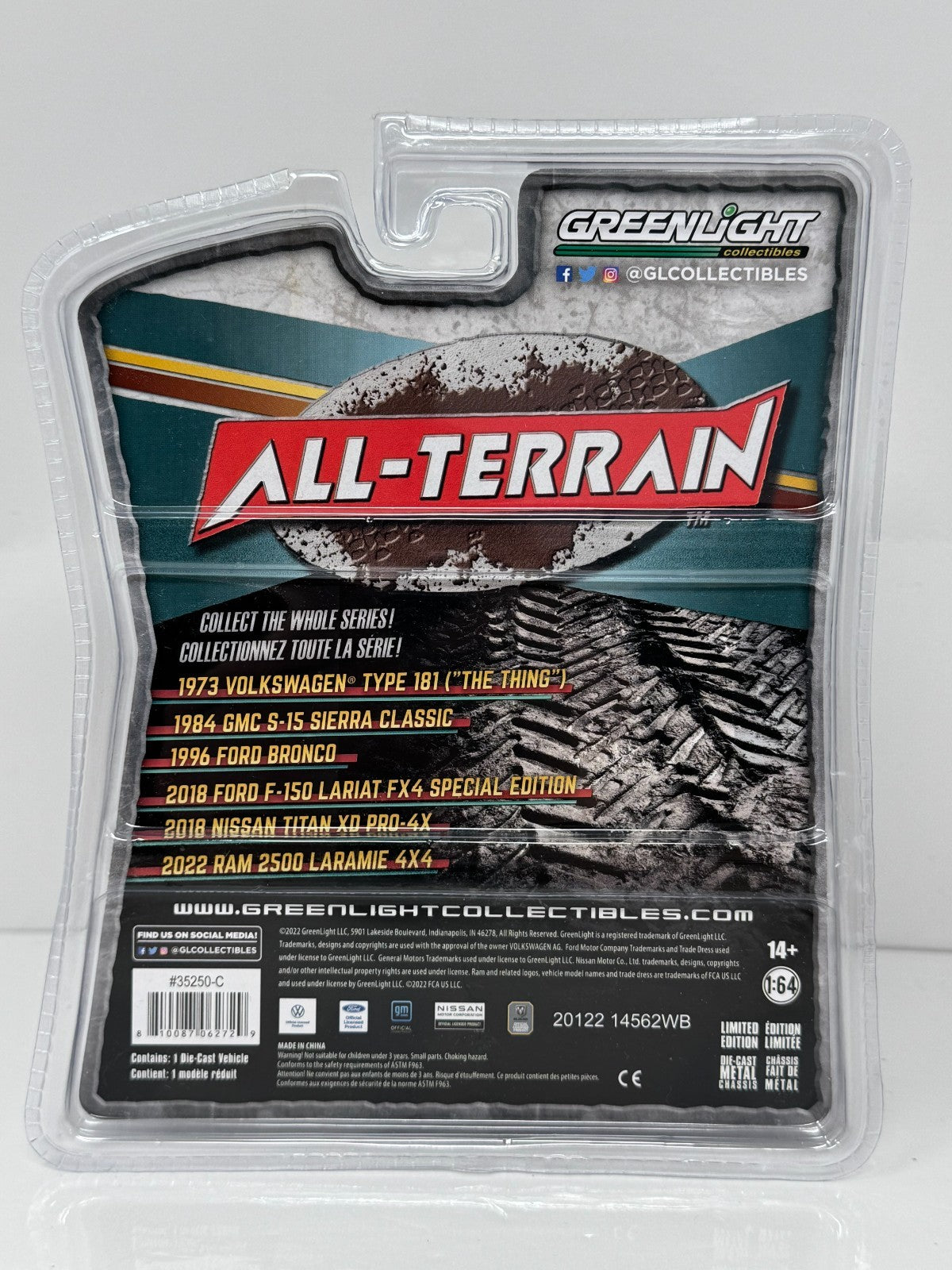 Greenlight All-Terrain 1996 Ford Bronco Camo 1:64 Diecast