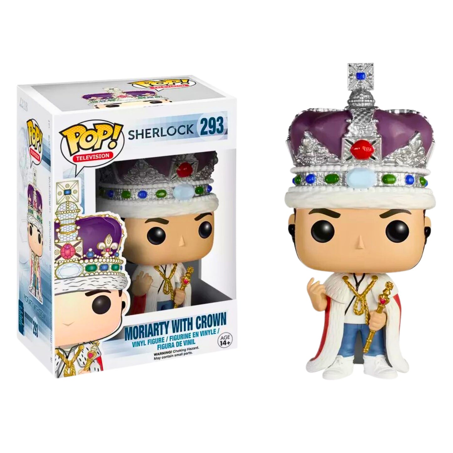 Funko Pop! Television Sherlock #293 Jim Moriarty with Crown Vinyl Figure Vaulted