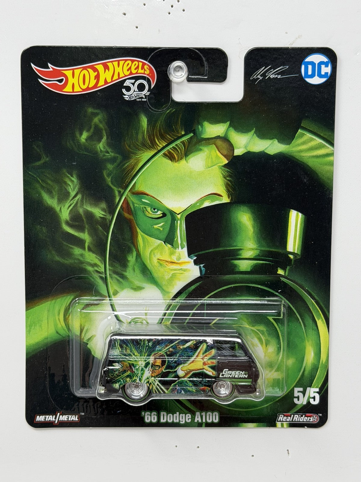 Hot Wheels DC Alex Ross Green Lantern 1966 Dodge A100 1:64 Diecast Real Riders