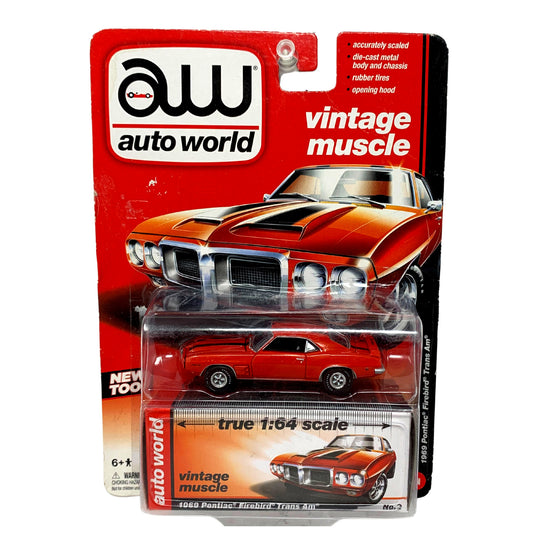 Auto World 1969 Pontiac Firebird Trans Am Vintage Muscle  1:64 Diecast