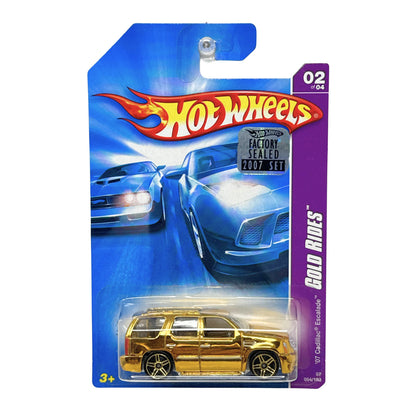 Hot Wheels Gold Rides 2007 Cadillac Escalade 1:64 Diecast Factory Sealed