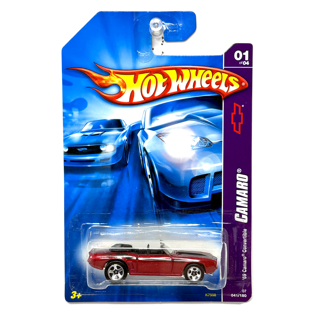 Hot Wheels 1969 Chevrolet Camaro Convertible 1:64 Diecast Red V2