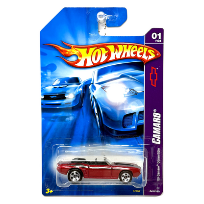 Hot Wheels 1969 Chevrolet Camaro Convertible 1:64 Diecast Red V2