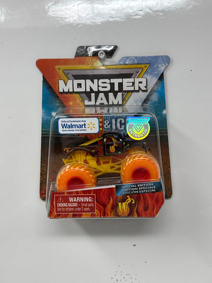 Monster Jam Fire & Ice Whiplash Special Edition Monster Truck 1:64 Diecast