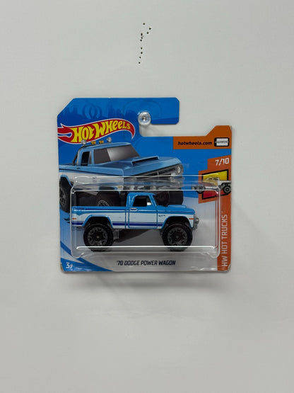Hot Wheels Hot Trucks 1970 Dodge Power Wagon 1:64 Diecast Short Card