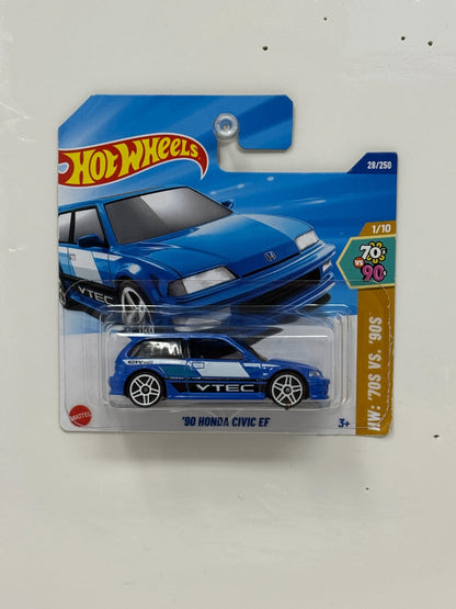 Hot Wheels 70s vs.90s 1990 Honda Civic EF 1:64 Diecast Short Card