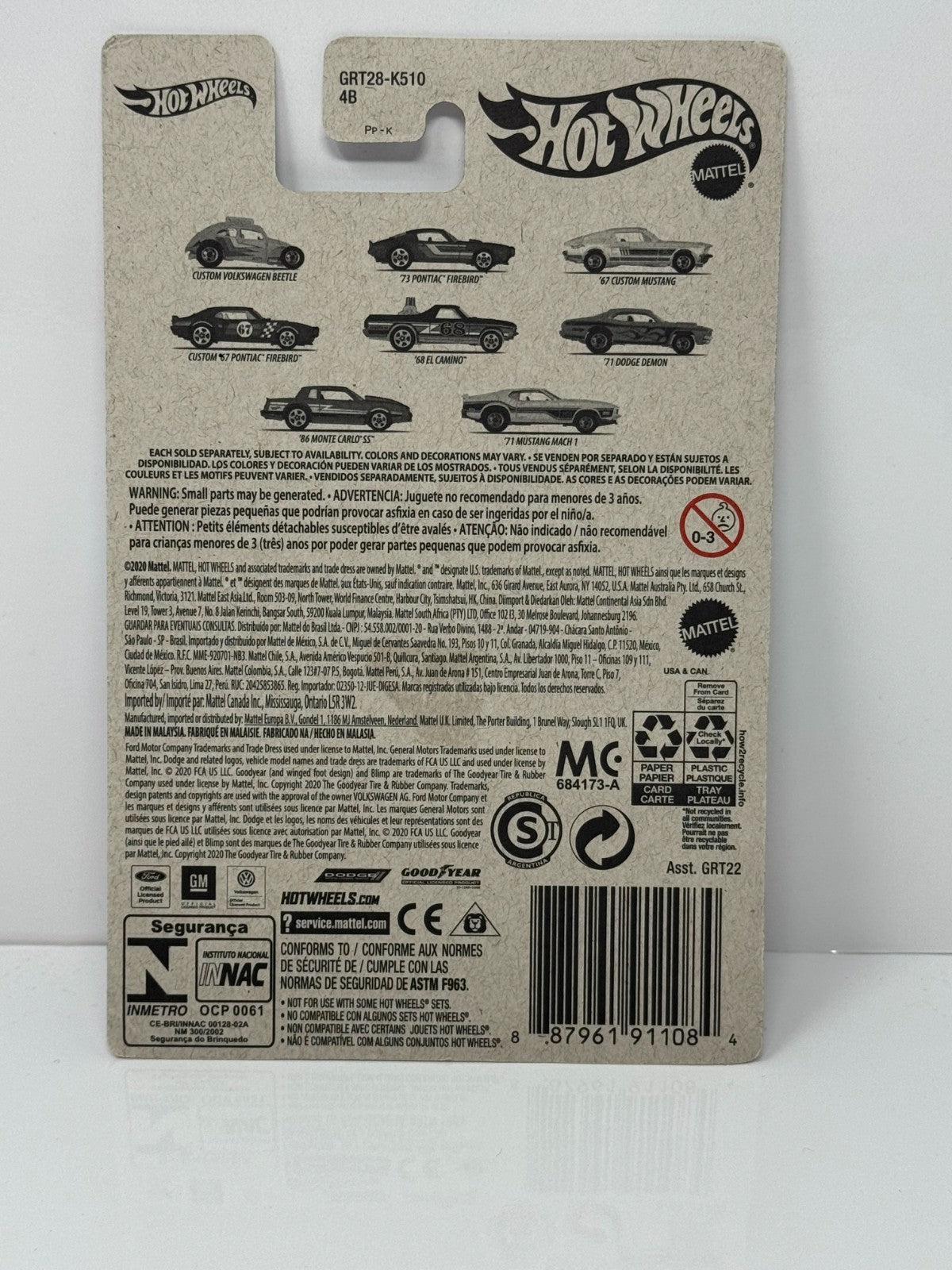 Hot Wheels Flying Customs 1971 Dodge Demon 1:64 Diecast Orange
