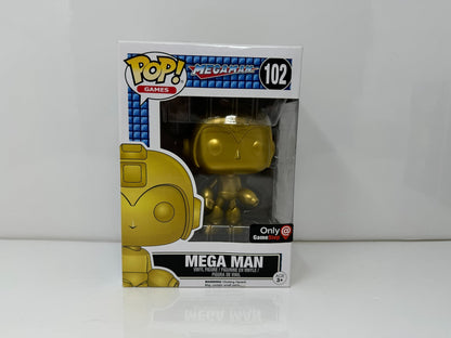 Funko Pop! Games Megaman #102 Mega Man Gold Game Stop Exclusive Vinyl Figure