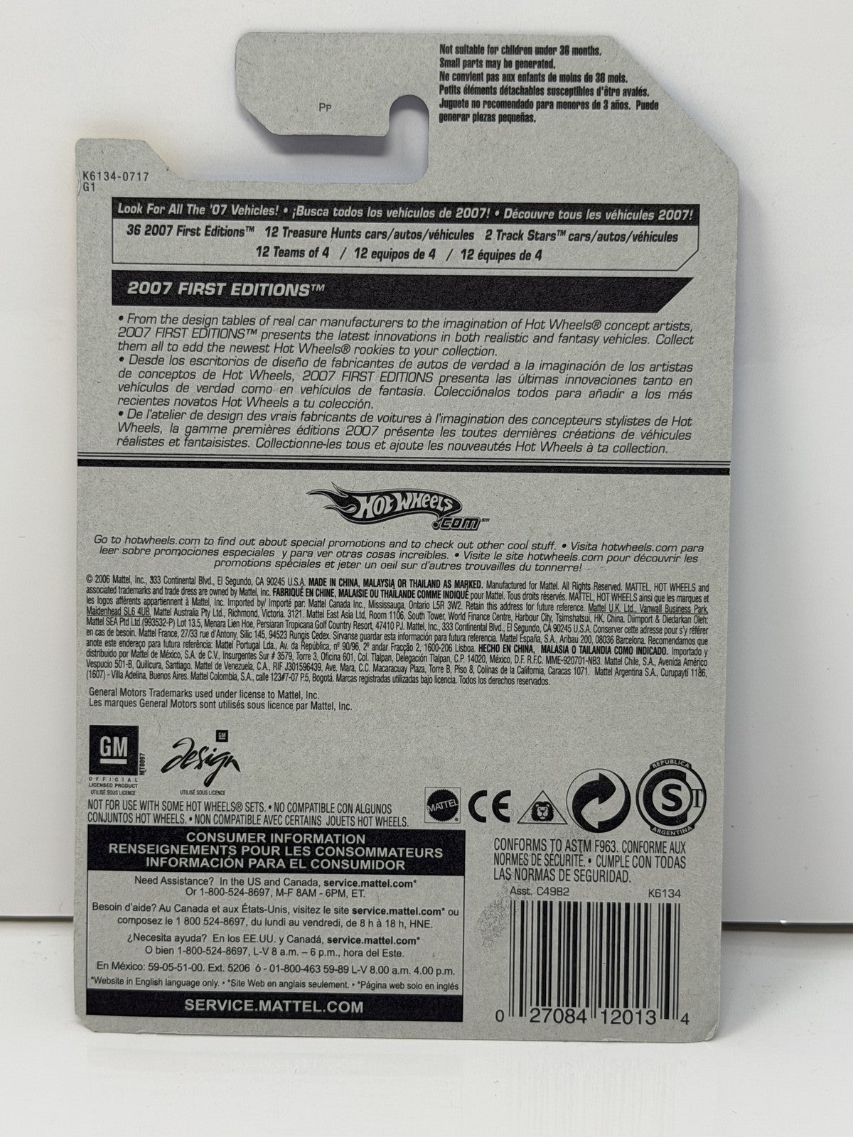 Hot Wheels 2007 First Editions Chevrolet Camaro Concept 1:64 Diecast Silver