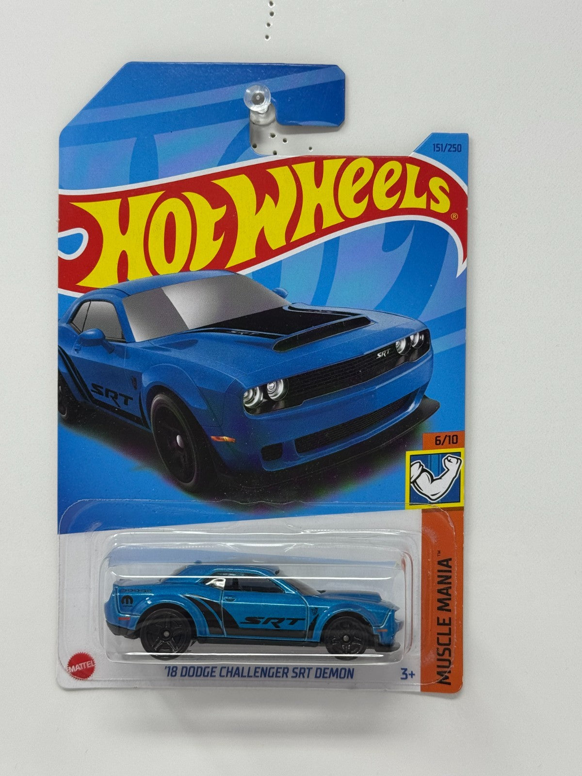 Hot Wheels Muscle Mania 2018 Dodge Challenger SRT Demon 1:64 Diecast Blue
