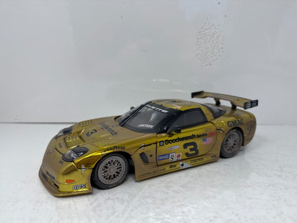 Action Racing #3 Dale Earnhardt GM 2001 Corvette C5R RACED VERSION 1:18 Diecast