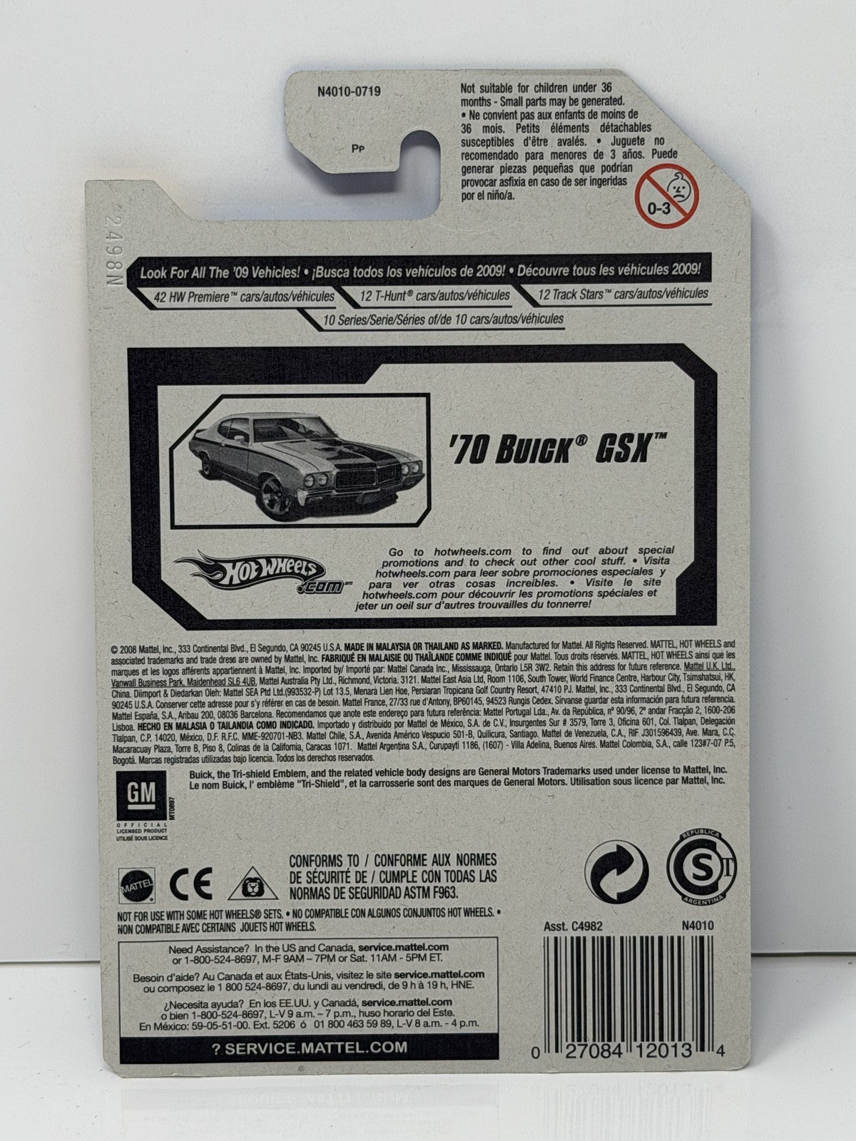 Hot Wheels HW Premiere 1970 Buick GSX 1:64 Diecast Yellow