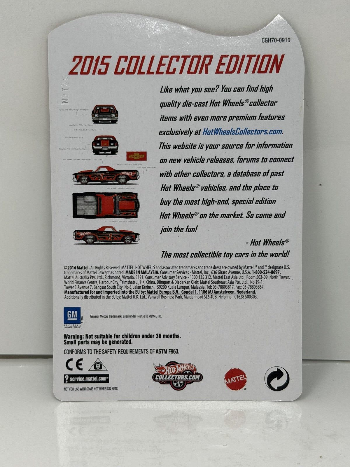 Hot Wheels 2015 Collector Edition 1971 Chevrolet El Camino K-Mart 1:64 Diecast