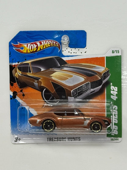 Hot Wheels Treasure Hunts 1968 Olds 442 1:64 Diecast Short Card