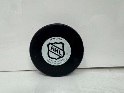 Bob Sweeney Moncton Golden Flames Signed NHL Autograph Puck Silver Auto