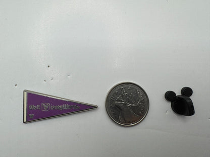 WDW Walt Disney Purple World Pennant Hidden Mickey Trading Pin DC2S11