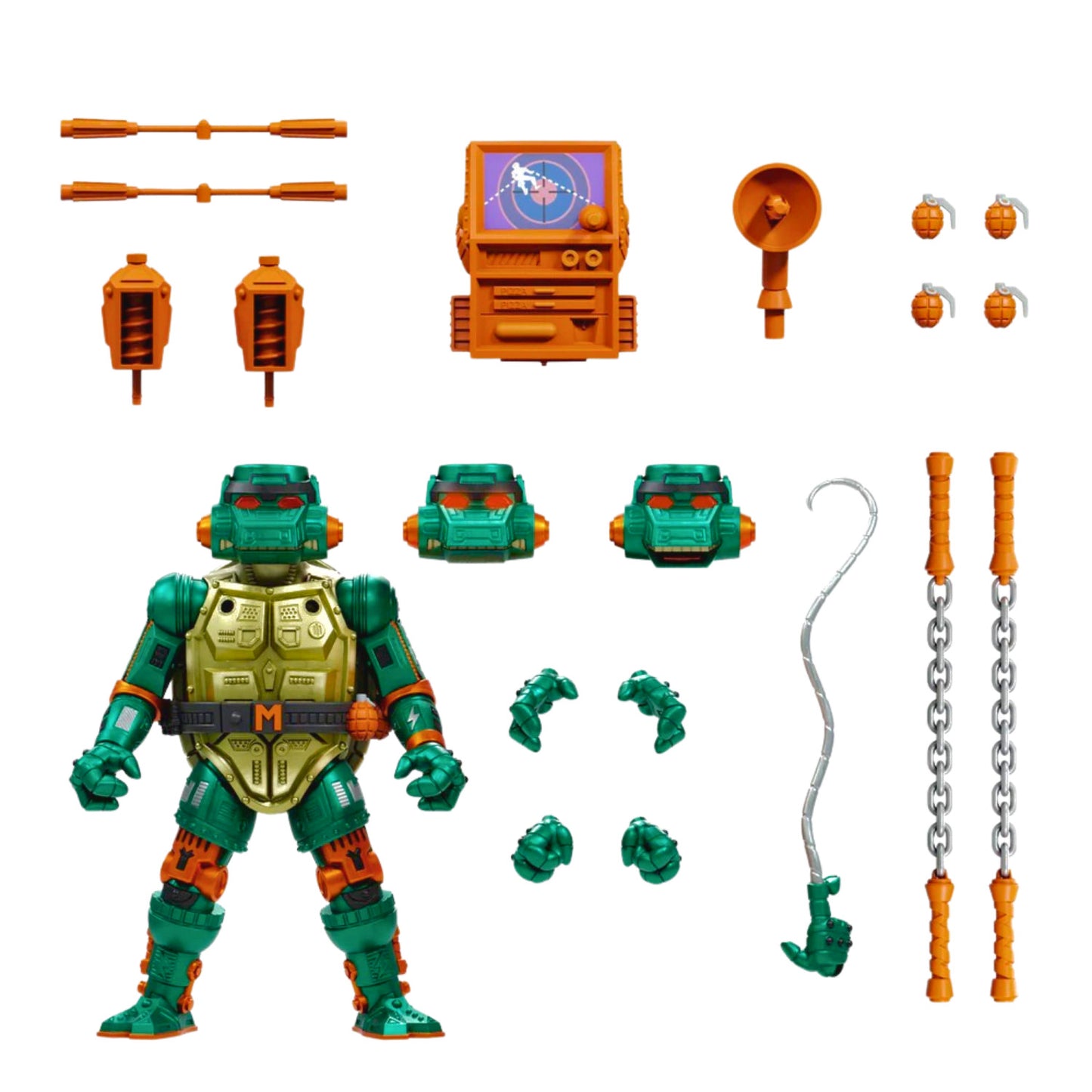 Super7 Ultimates TMNT Warrior Metalhead Michelangelo Figure