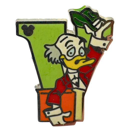 DLR Disney V for Ludwig Von Drake Alphabet Hidden Mickey Trading Pin DC2S10