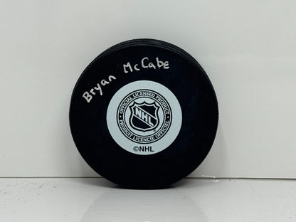 Bryan McCabe Toronto Maple Leafs Signed NHL Autograph Puck Gold Auto