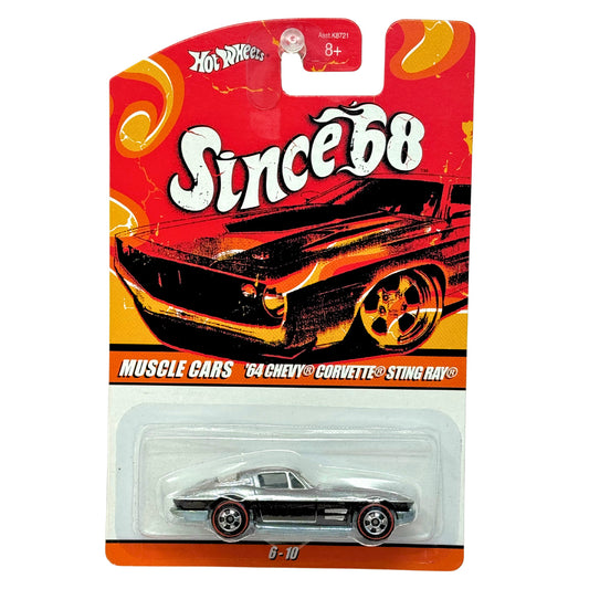 Hot Wheels Since '68 Muscle Cars 1964 Chevy Corvette Sting Ray 1:64 Diecast
