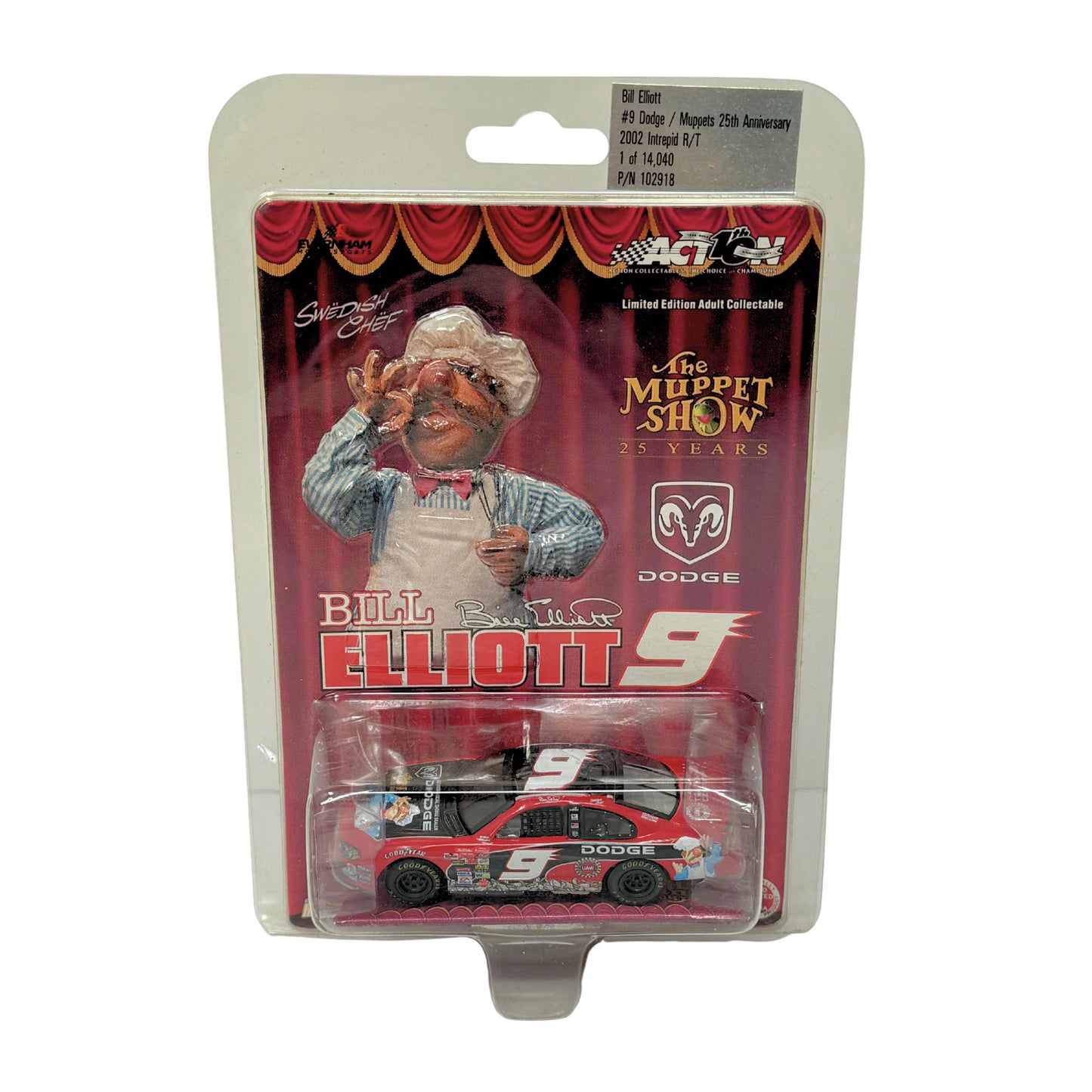 Action Nascar #9 Bill Elliott Dodge Muppets 25th Anniversary 1:64 Diecast