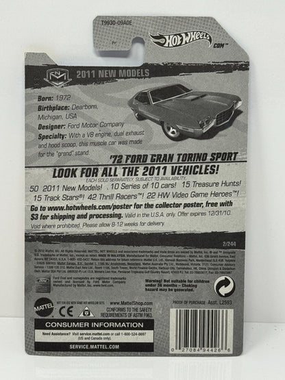 Hot Wheels New Models 1972 Ford Gran Torino Sport 1:64 Diecast Factory Sealed
