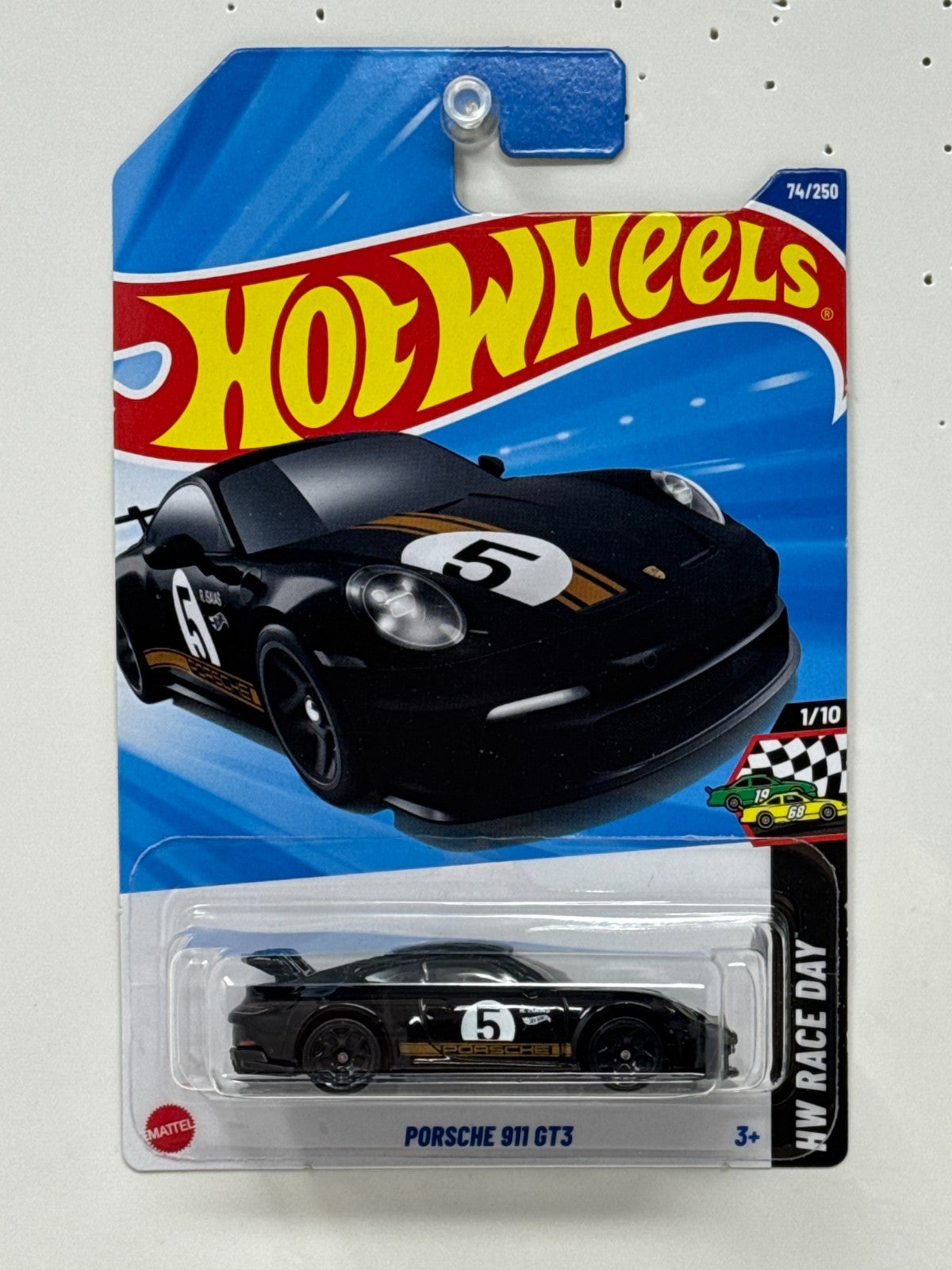Hot Wheels Race Day Porsche 911 GT3 1:64 Diecast Black