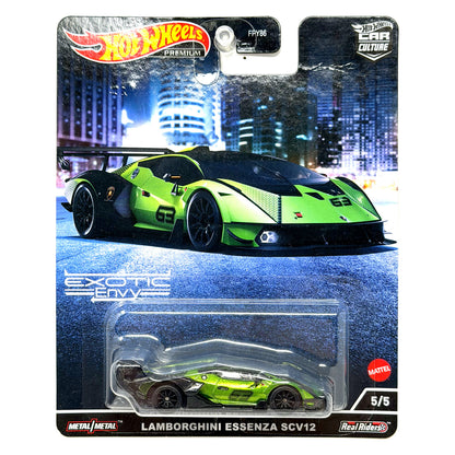 Hot Wheels Premium Exotic Envy Lamborghini Essenza SCV12 1:64 Diecast