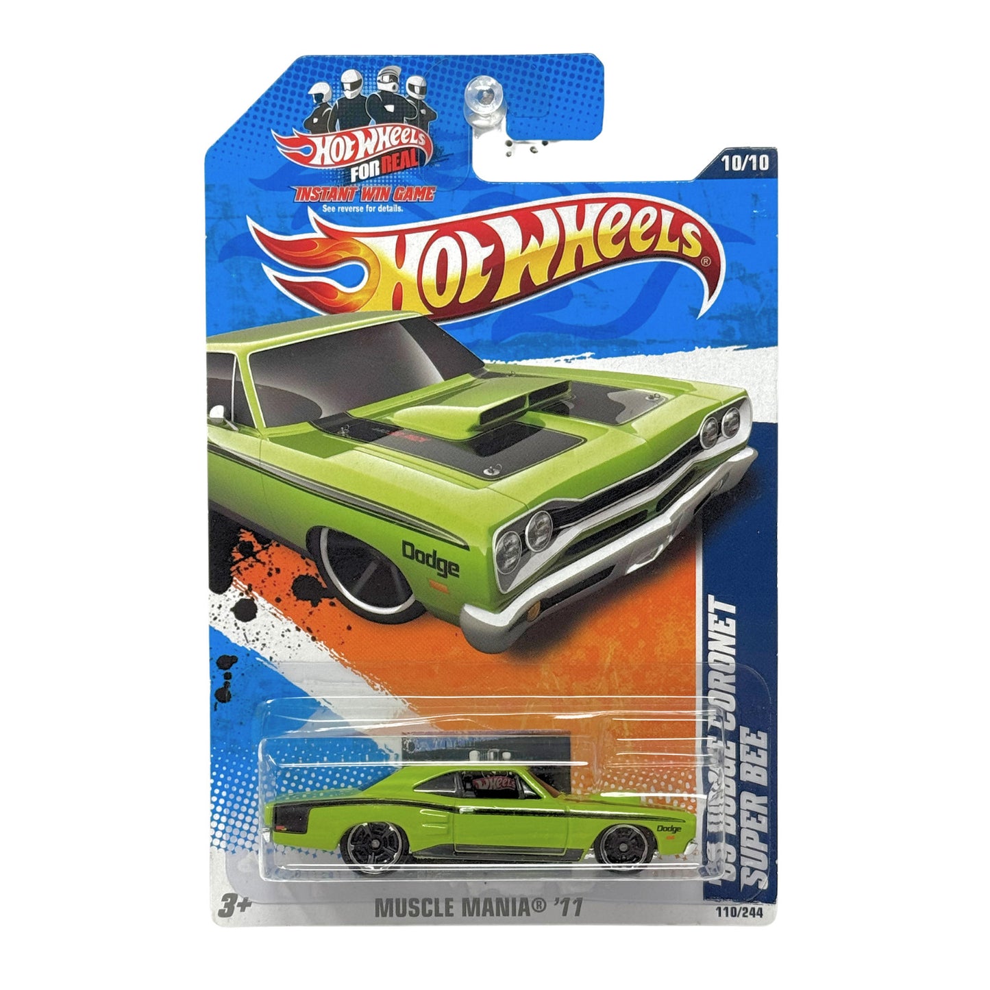 Hot Wheels Muscle Mania 1969 Dodge Coronet Super Bee 1:64 Diecast Green