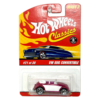 Hot Wheels Classics Series 2 Volkswagen Bug Convertible 1:64 Diecast Pink