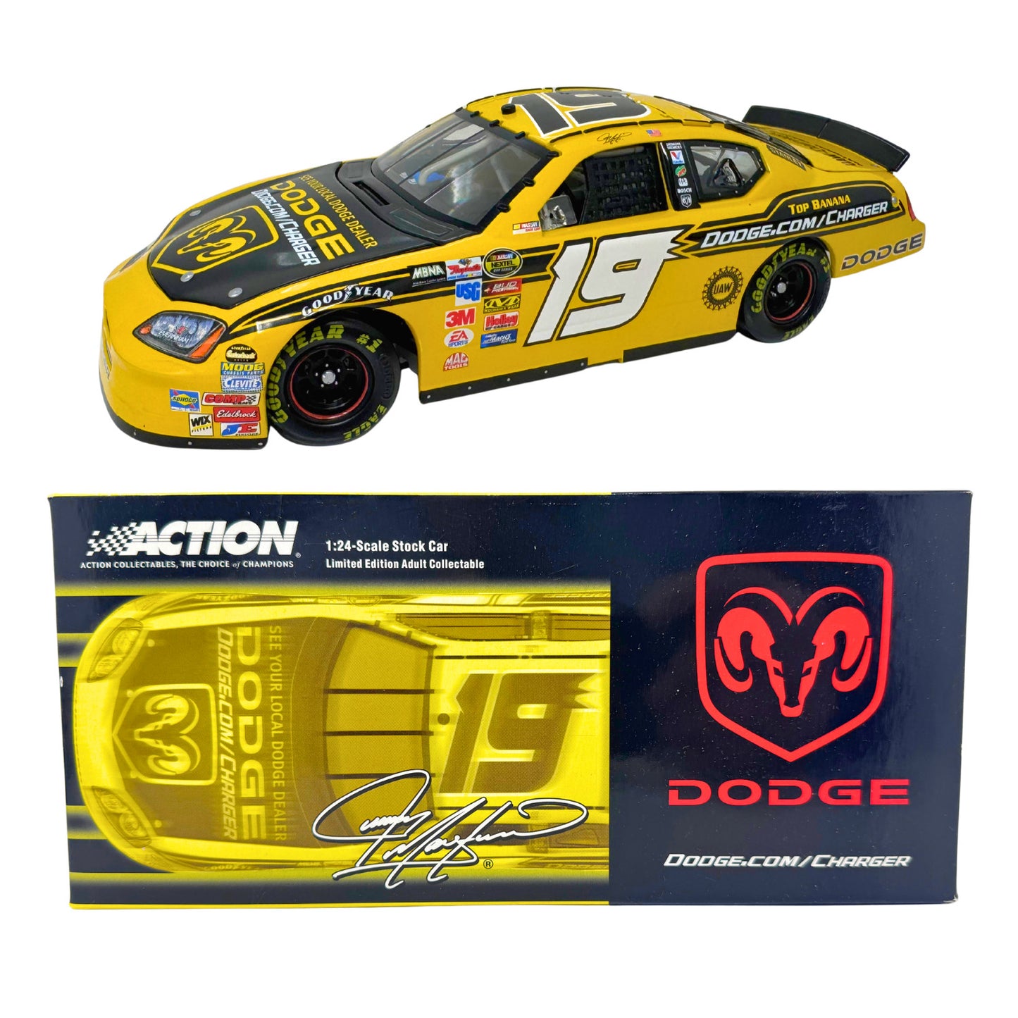 Action NASCAR Jeremy Mayfield #19 Bud Shootout 2005 Dodge Charger 1:24 Diecast