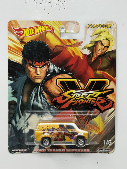 Hot Wheels Street Fighter V Ford Transit Supervan 1:64 Diecast Real Riders