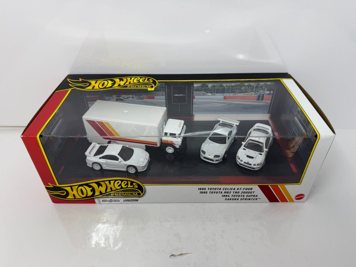 Hot Wheels Premium Toyota 4-Pack Collector Diorama Set 1:64 Diecast