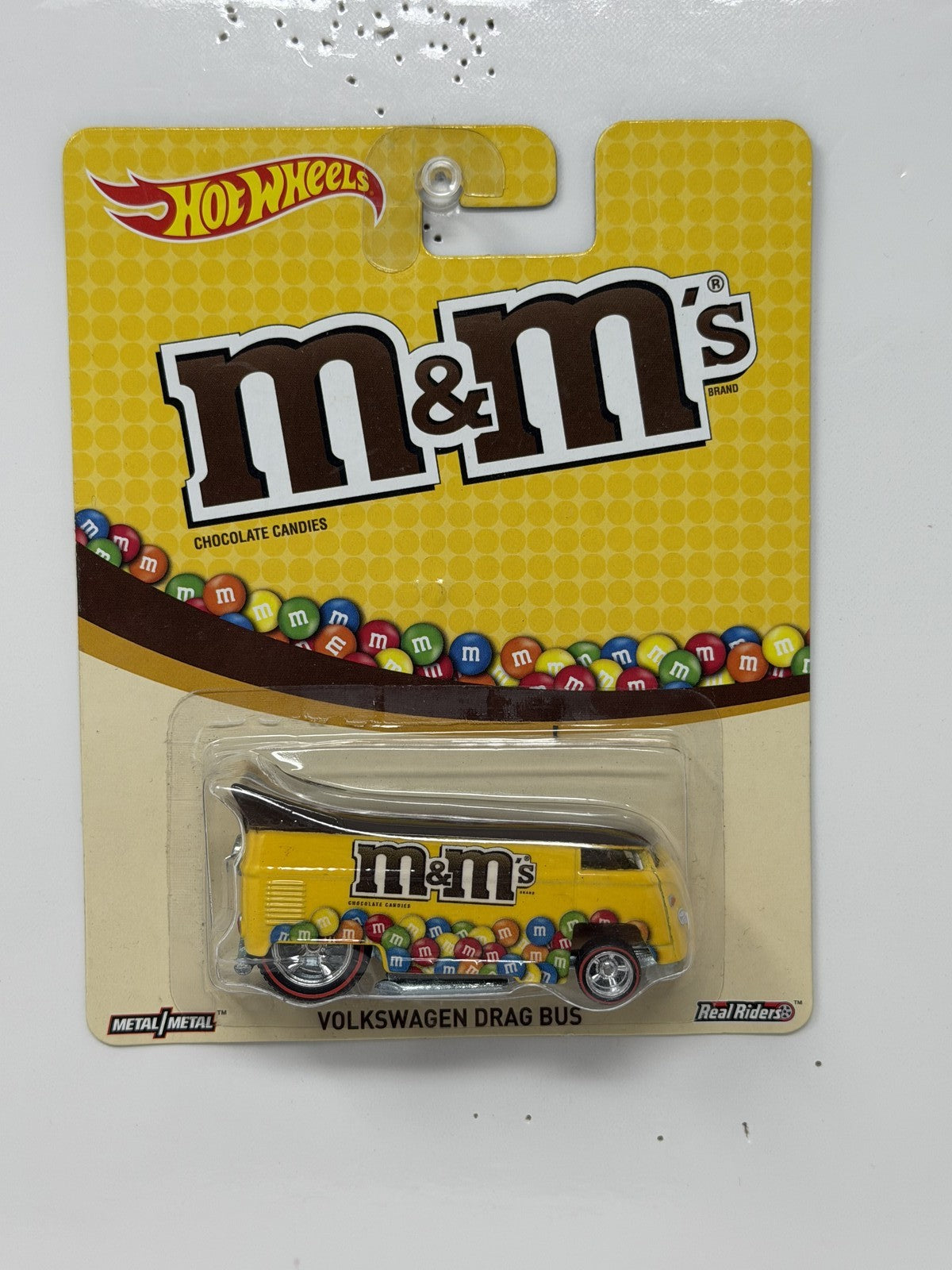 Hot Wheels M&M's Volkswagen Drag Bus 1:64 Diecast Real Riders