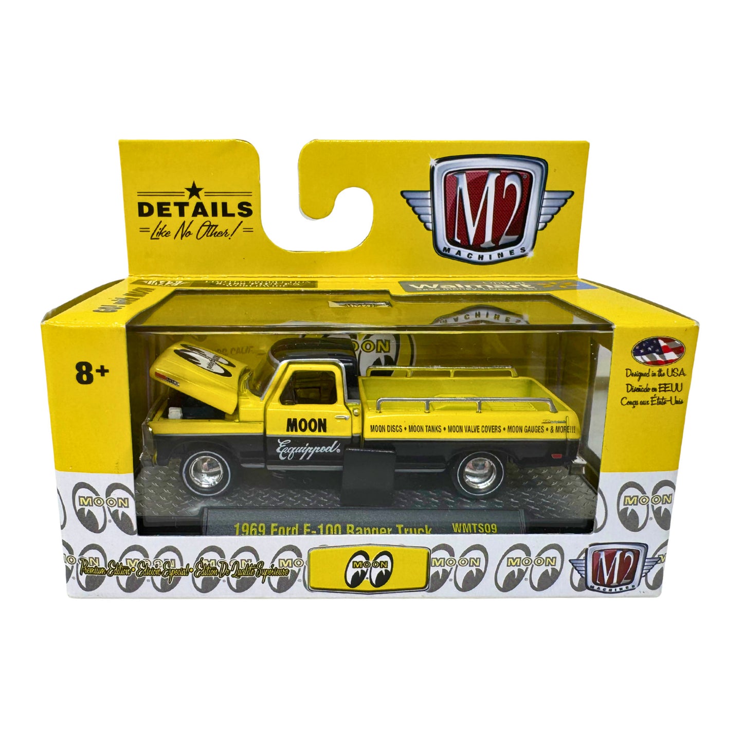 M2 Machines 1969 Ford F-100 Ranger Truck Moon Eyes 1:64 Diecast