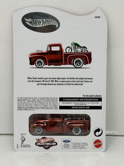 Hot Wheels RLC Red Line Club Holiday Custom 1956 Ford F-100 1:64 Diecast