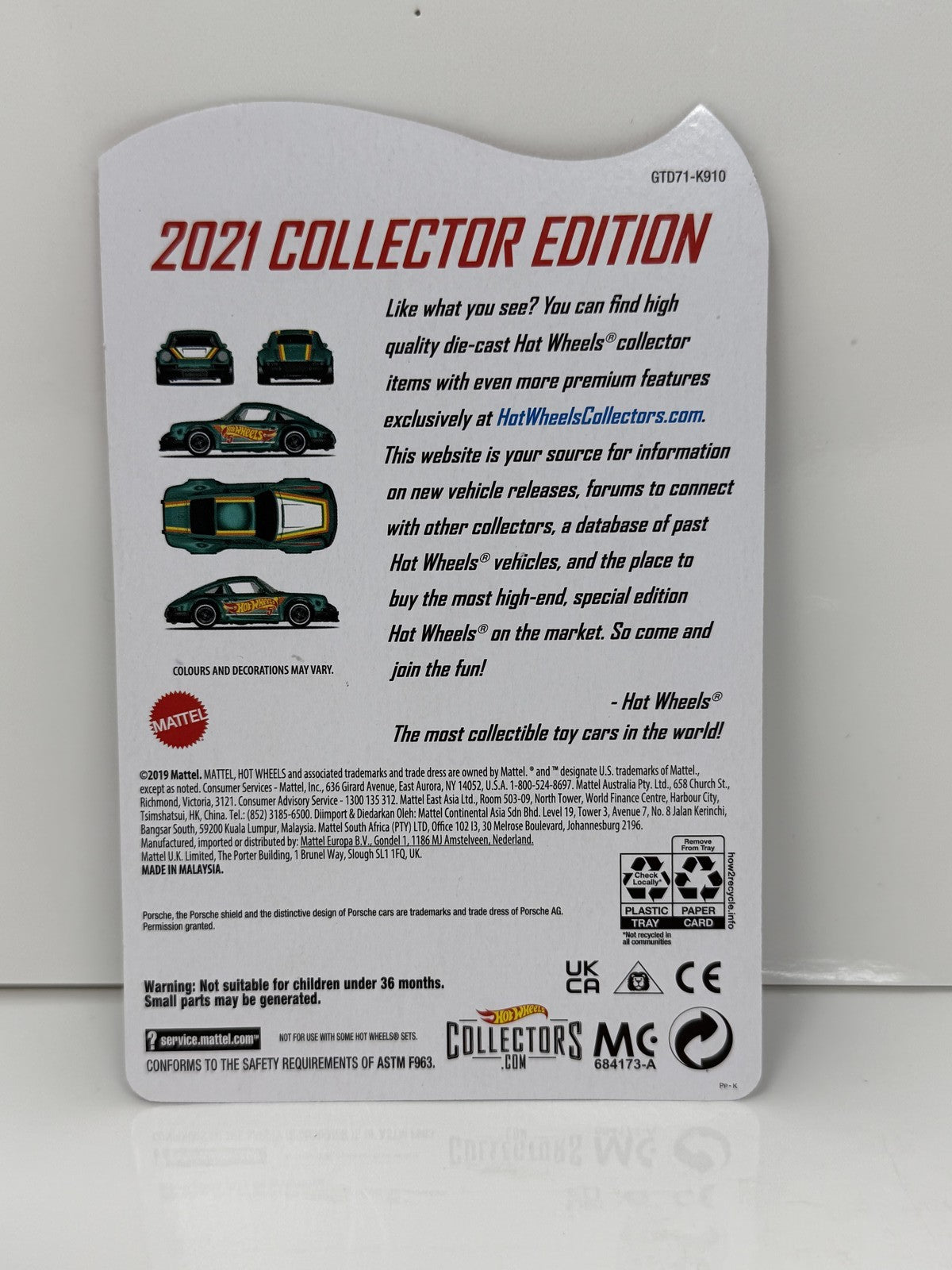 Hot Wheels 2021 Collector Edition 1971 Porsche 911 Walmart Mail In 1:64 Diecast