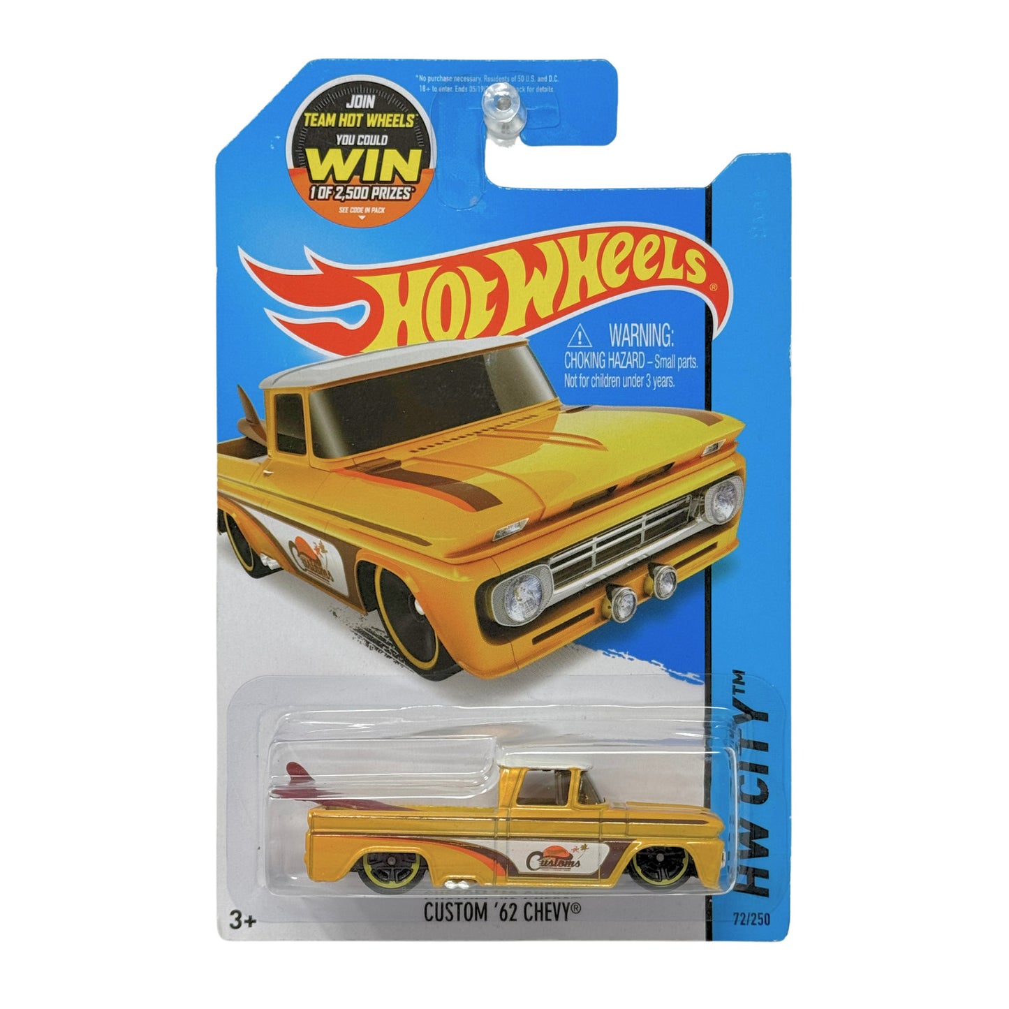 Hot Wheels HW City Custom 1962 Chevy Pickup 1:64 Diecast