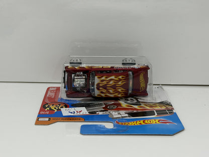 Hot Wheels HW Flames 1955 Chevy Bel Air Gasser Red 1:64 Diecast Short Card