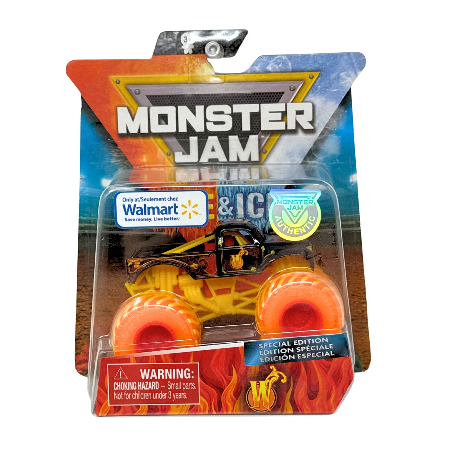 Monster Jam Fire & Ice Whiplash Special Edition Monster Truck 1:64 Diecast