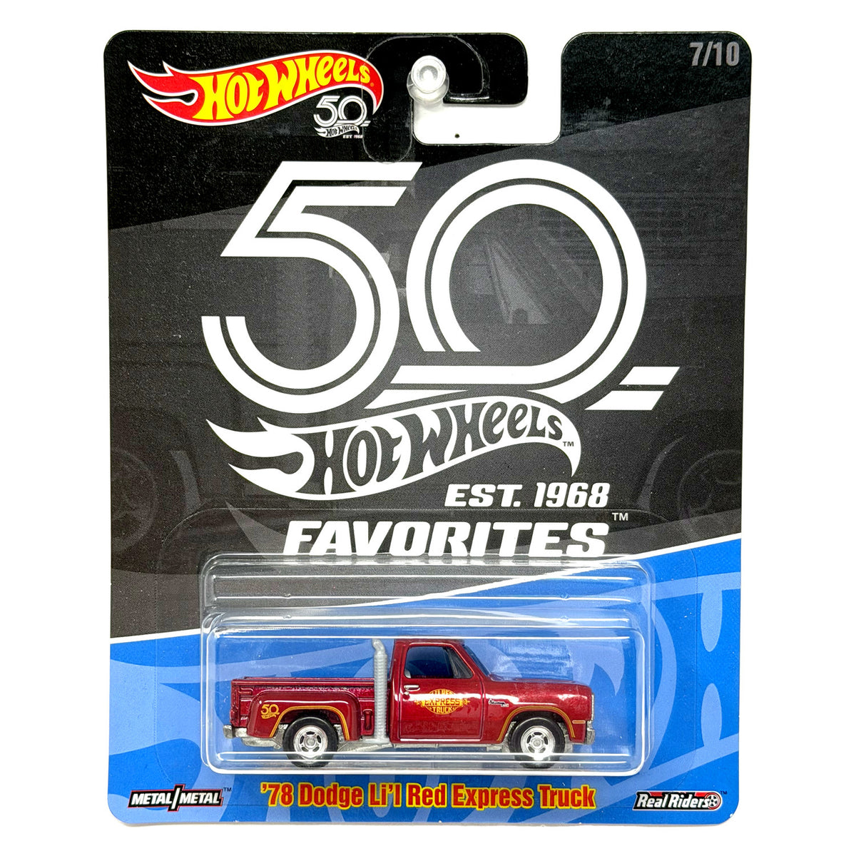Hot Wheels 50th Favorites 1978 Dodge Red Express Truck 1:64 Diecast Real Riders