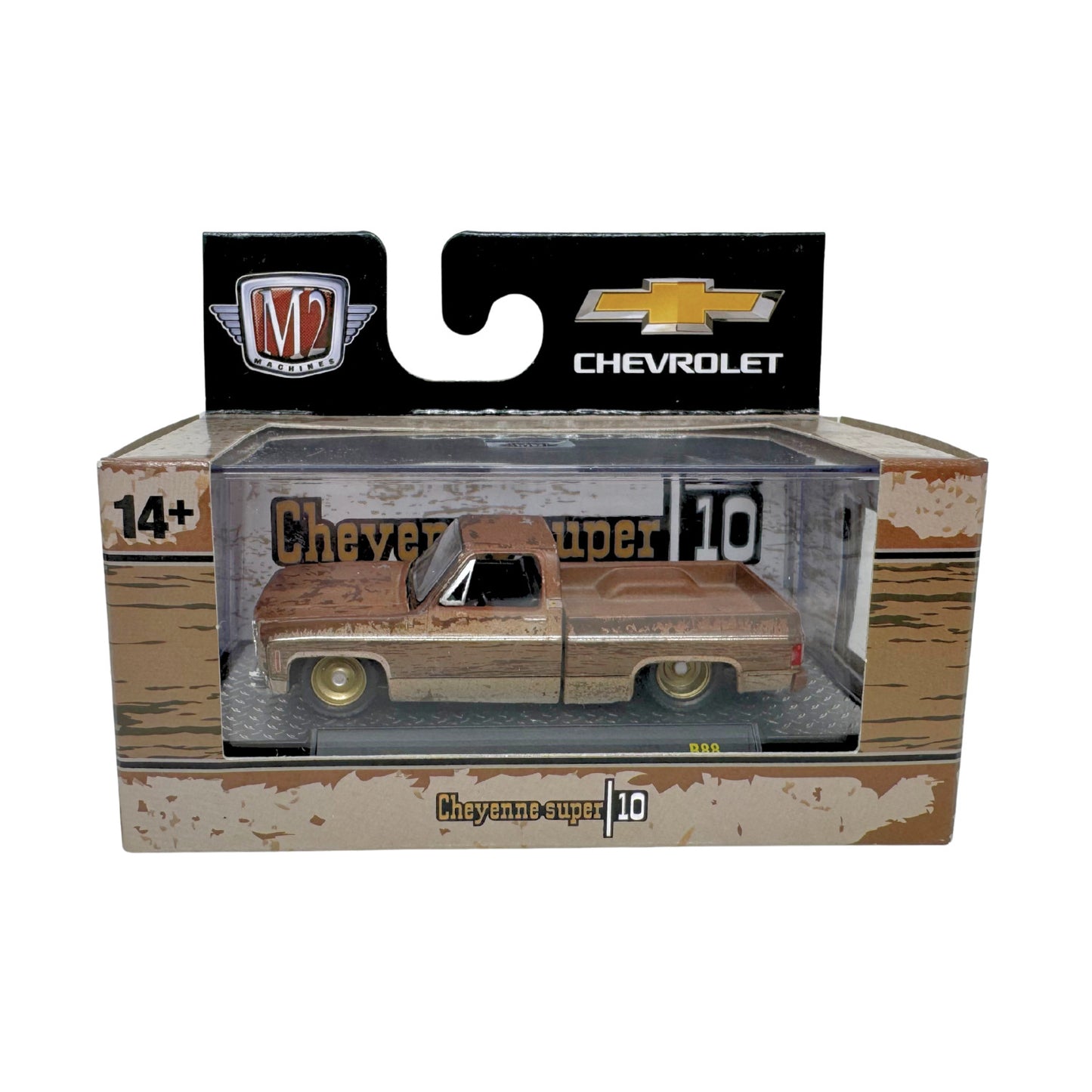 M2 Machines Chevrolet 1973 Chevrolet Cheyenne Super 10 1:64 Diecast Brown