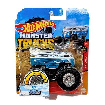 Hot Wheels Monster Trucks Volkswagen Drag Bus HW Flames 1:64 Diecast