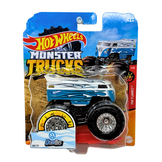 Hot Wheels Monster Trucks Volkswagen Drag Bus HW Flames 1:64 Diecast