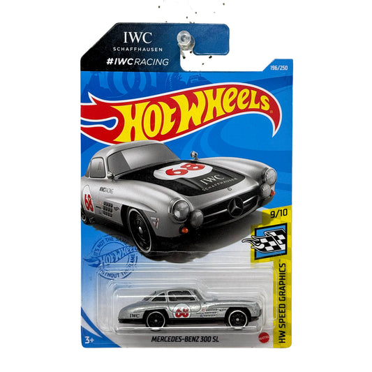 Hot Wheels Speed Graphics Mercedes-Benz 300 SL 1:64 Diecast Silver